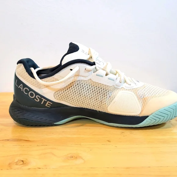 Lacoste Cream and Black Athletic Shoes - Picture 7 of 12